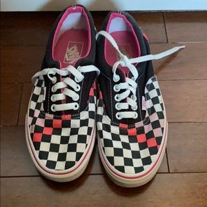 Colorful checked vans